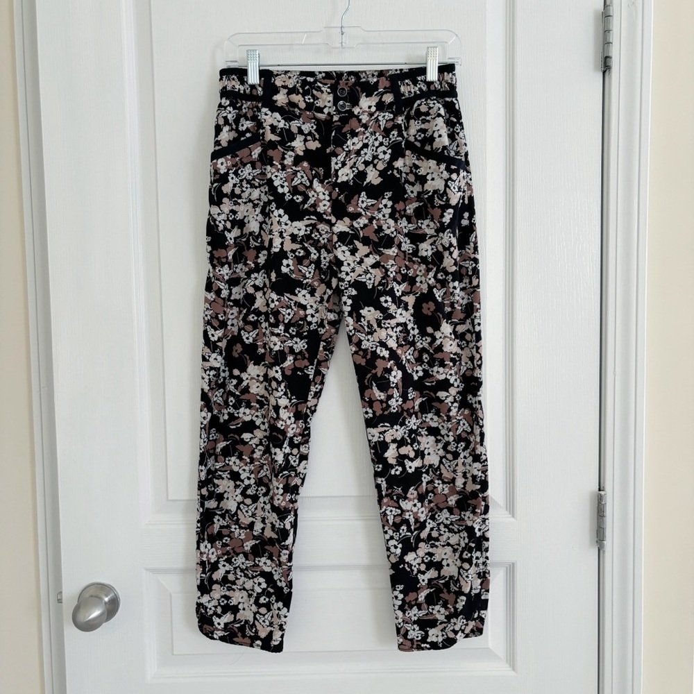 Cartonnier Floral Cropped Joggers Pants Sz 4 Anthropologie